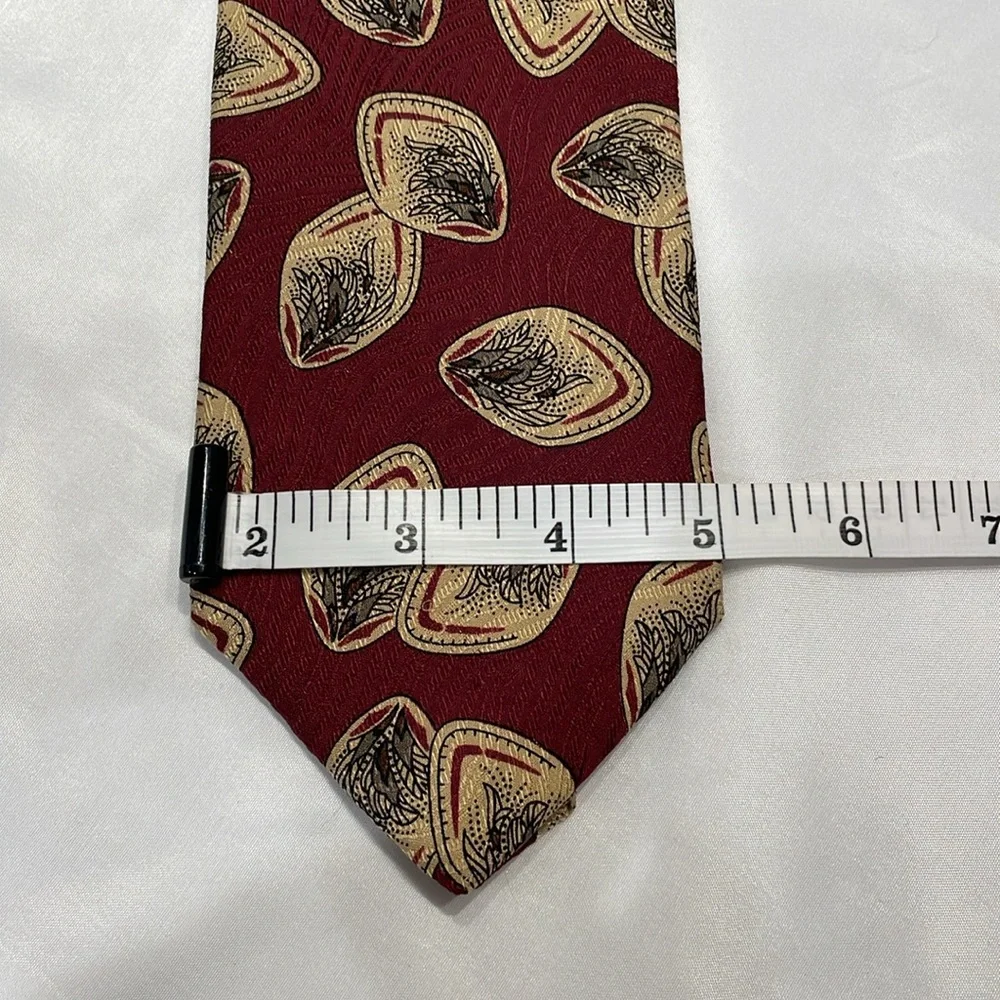 Innocenti Italy Maroon and‎ Floral Tie Men's Accessories Formal Business Casual